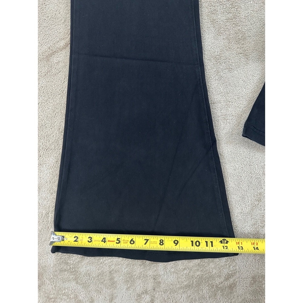 Halara Flex Denim Flare Pants Womens Large Tall Black High Waisted Crossover NEW - Picture 14 of 15